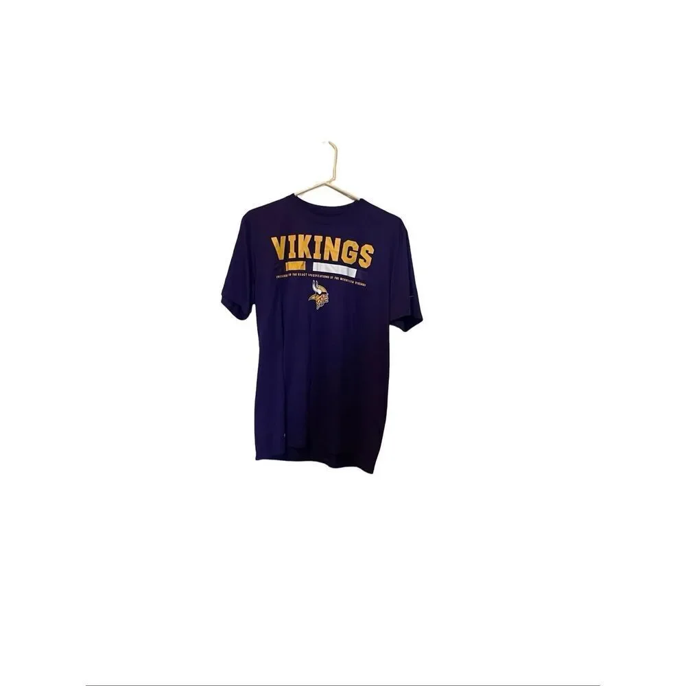 Nike Purple Dri-Fit NFL Minnesota Vikings Short Sleeve Training T-Shirt Large